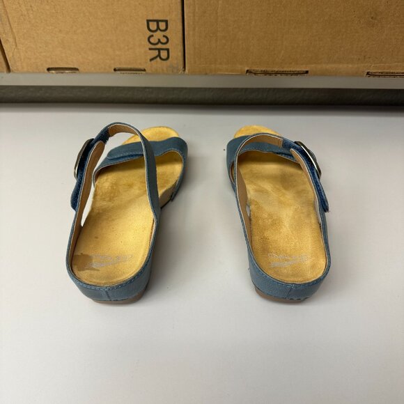Dansko Tanya Wedge Sandals - blue/tan - size 40 - Picture 4 of 6